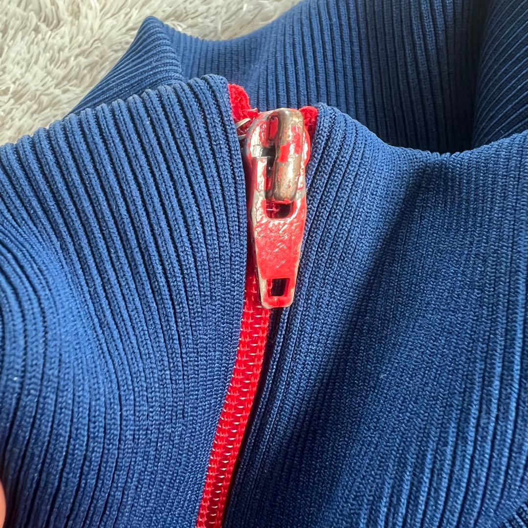 5号 adidas デサント トラックジャケット 70s 80s 赤紺 古着