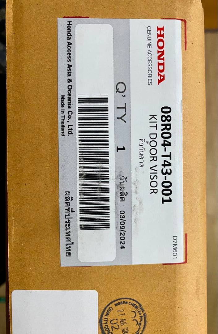 値下げ【新品未開封】ホンダ純正　シビック ドアバイザー（全タイプ適合）