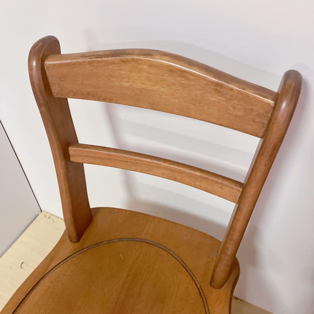 木製　回転式　ダイニングチェア　2脚セット　木製椅子　北欧　アームレスチェア