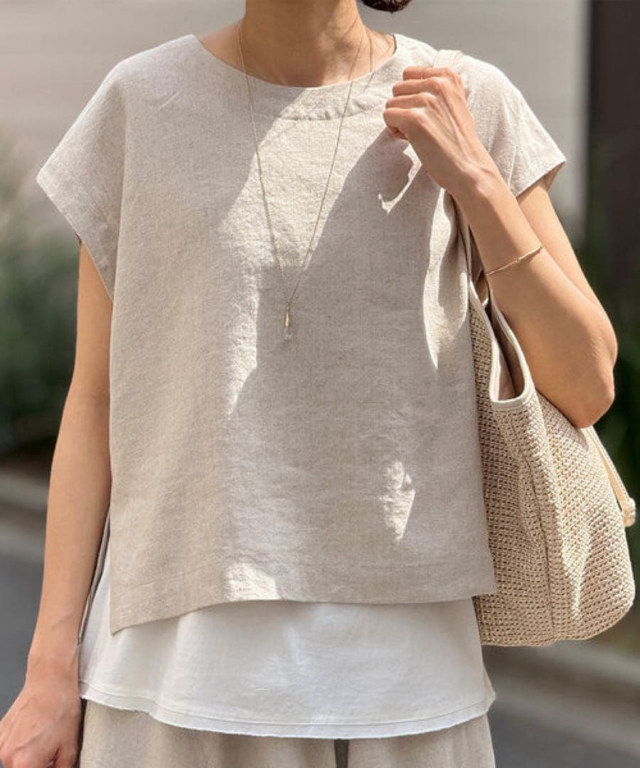 【美品】ビアズリー シャツタンク ホワイト サイズ1