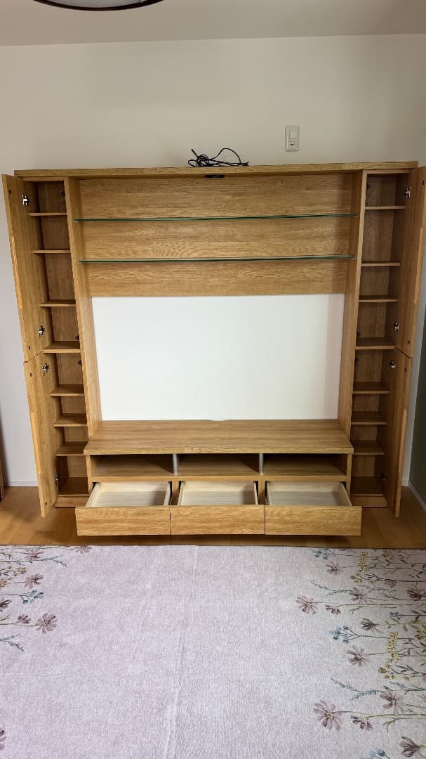 テレビ台 テレビボード 幅190cm 高さ180cm ハイタイプ 北欧