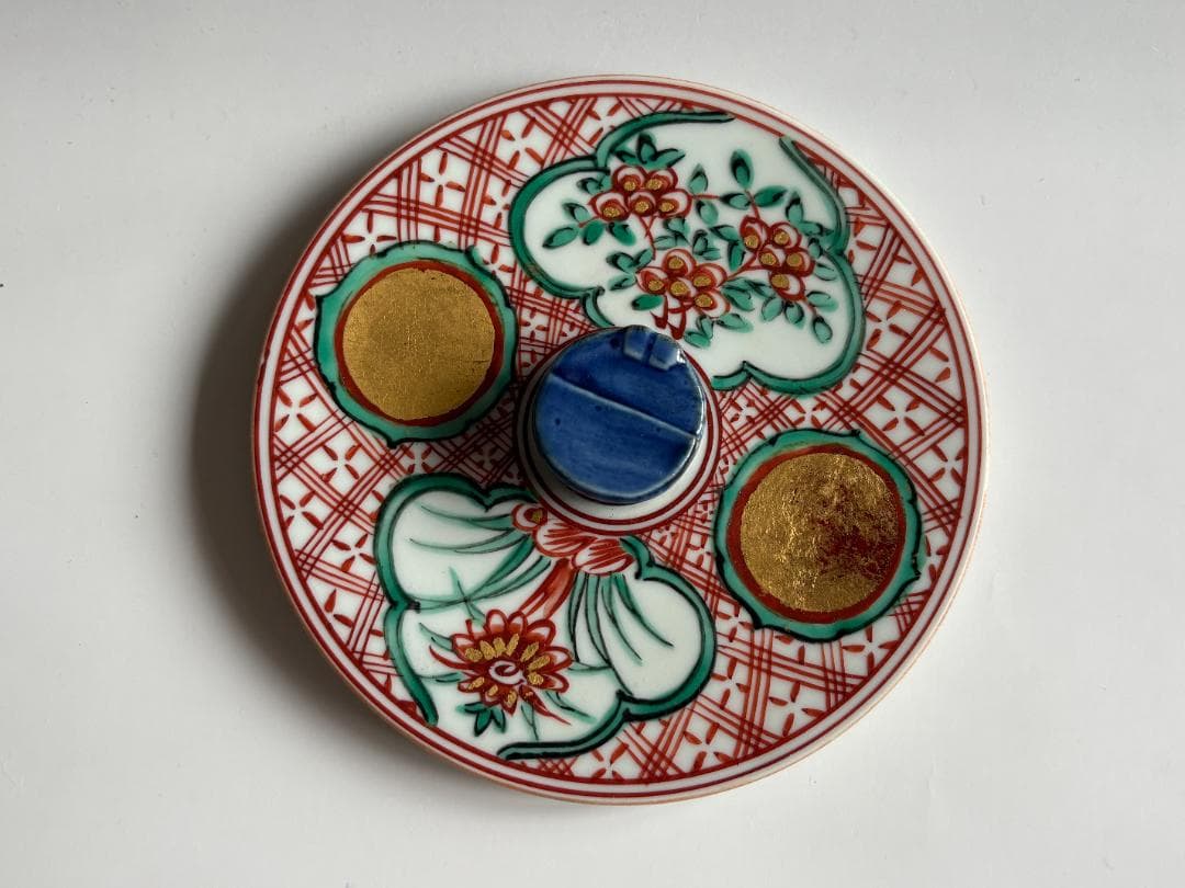 松谷造　染付竹　水指　茶道具