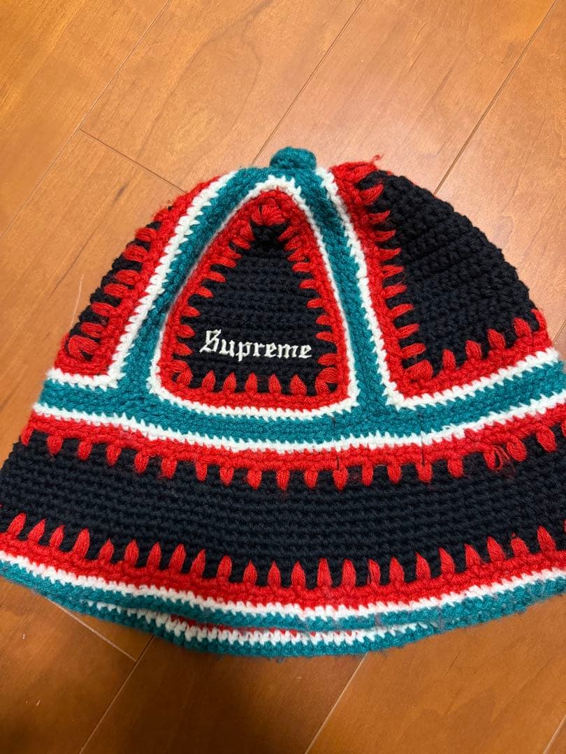 美品 supreme シュプリーム CROCHET EDGE BELL HAT