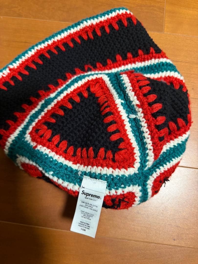 美品 supreme シュプリーム CROCHET EDGE BELL HAT