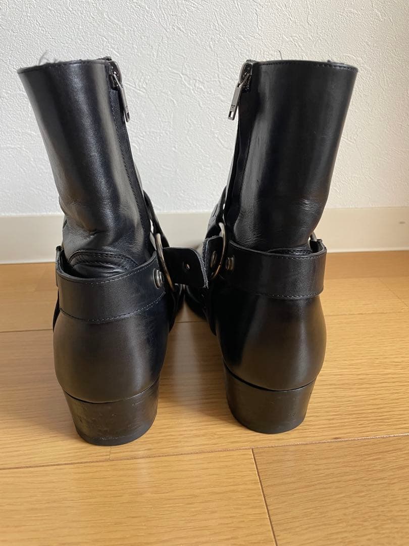 正規品 サンローランパリ メンズ レザーブーツ 黒 42 1/2