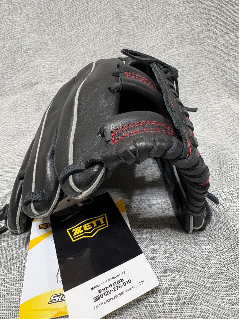 新品　ZETT 軟式グラブ ソフトステア オールラウンド用 左投　ブラック