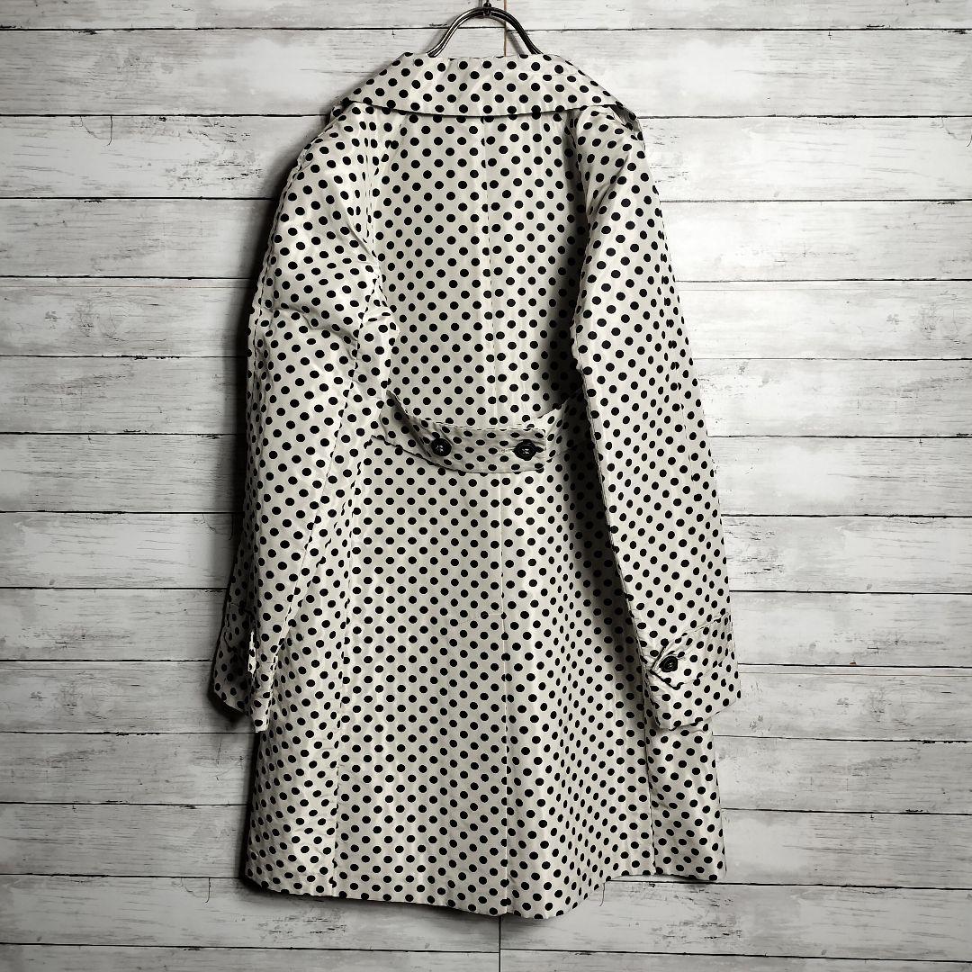 ウィークエンドマックスマーラ ナイロンチェスターコート 比翼仕立て ドット柄