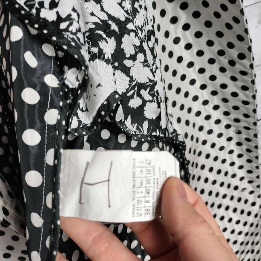 ウィークエンドマックスマーラ ナイロンチェスターコート 比翼仕立て ドット柄