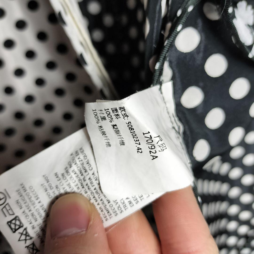 ウィークエンドマックスマーラ ナイロンチェスターコート 比翼仕立て ドット柄