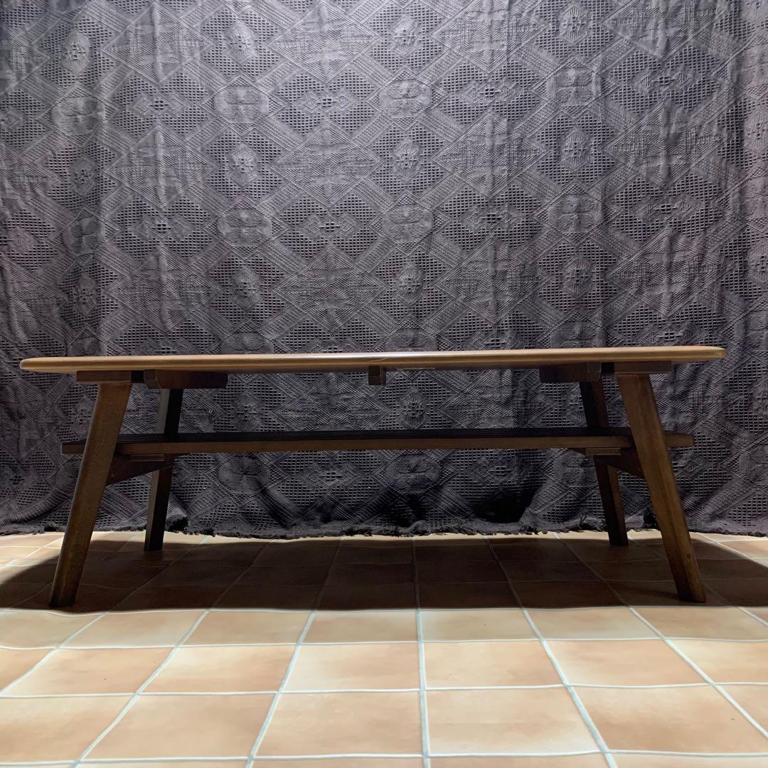 【美品】ニトリ 幅110cm 無垢材 天然木 センターテーブル アルナス110