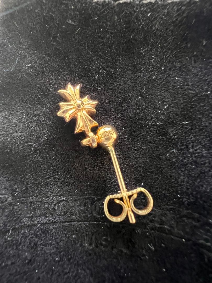 クロムハーツ 22K タイニーE CHプラスドロップ　原本付き