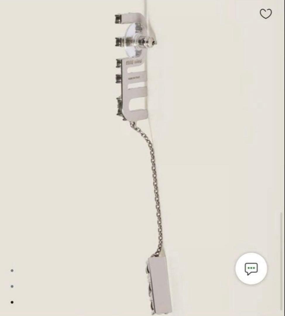 あと1週間で削除☑️miumiu ミュウミュウ　クリスタルチャーム付きピアス