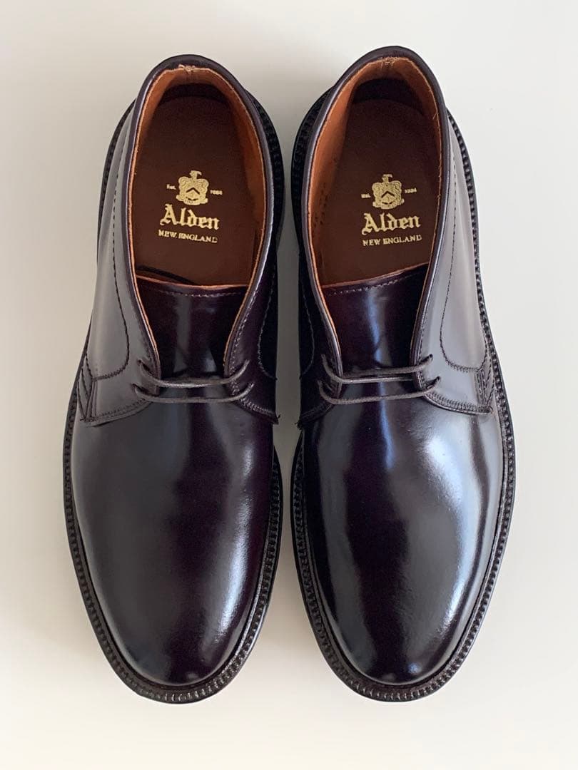 オールデンAlden 1339 チャッカブーツ ダークバーガンディsize7