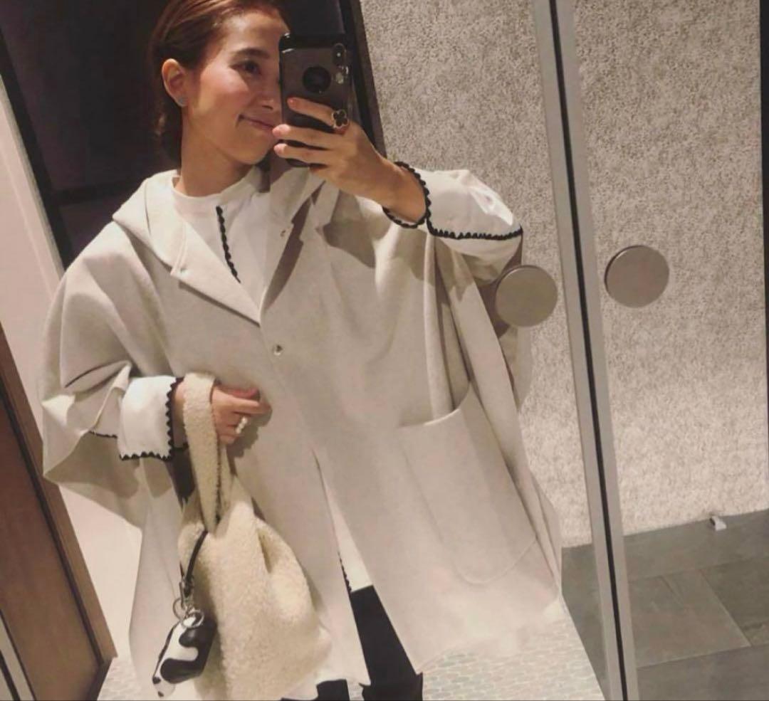 新品未使用　タグ付き　yori グレー ポンチョ 36