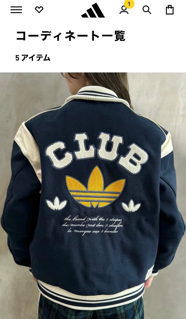 【未使用】ADIDAS VRCT BOMBER W ネイビー/ホワイト