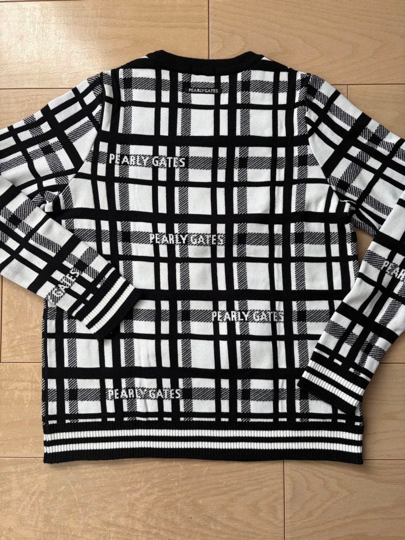 PEARLY GATES レディース　チェック柄セーター