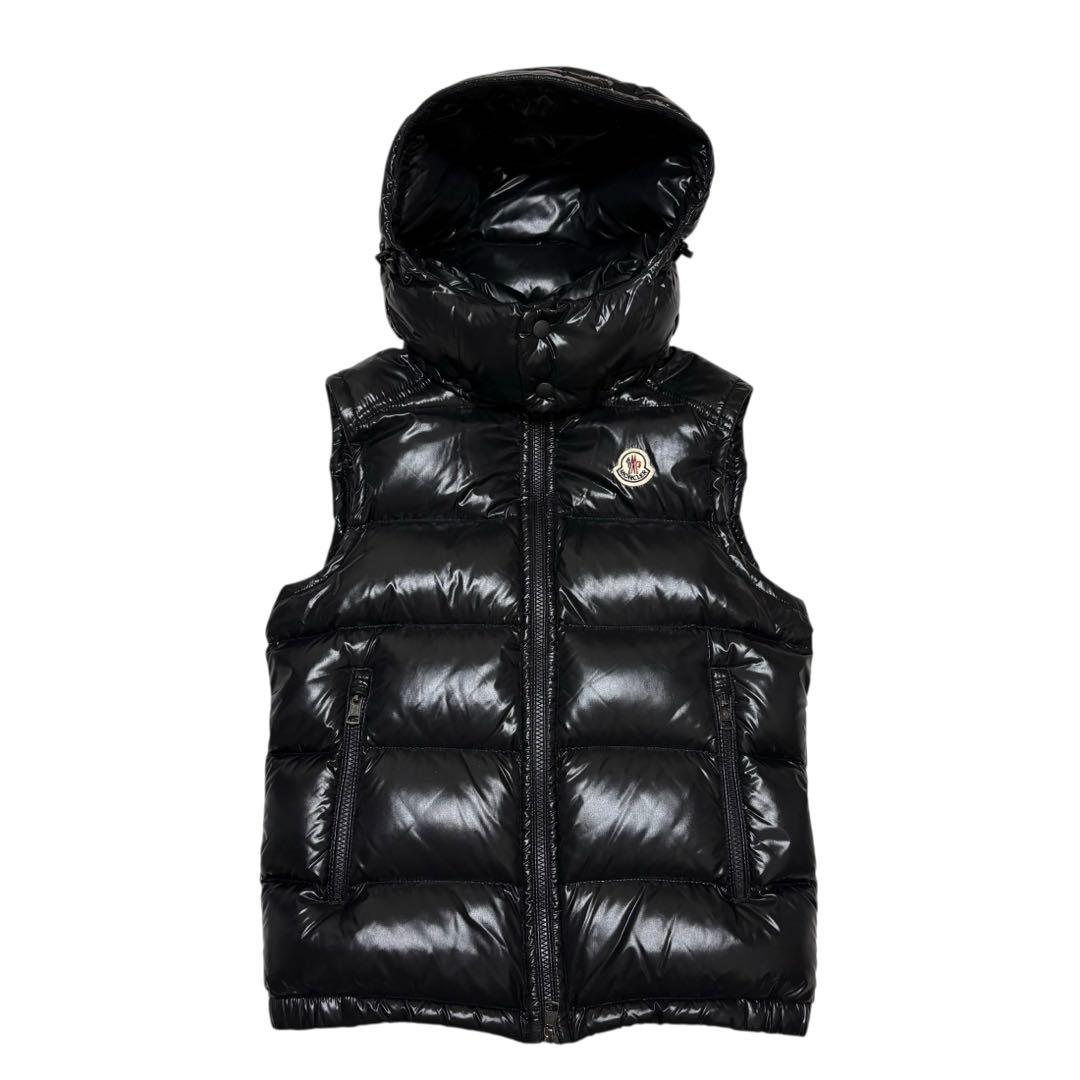 【極美品】モンクレール LACET フード付きダウンベスト ブラック サイズ0