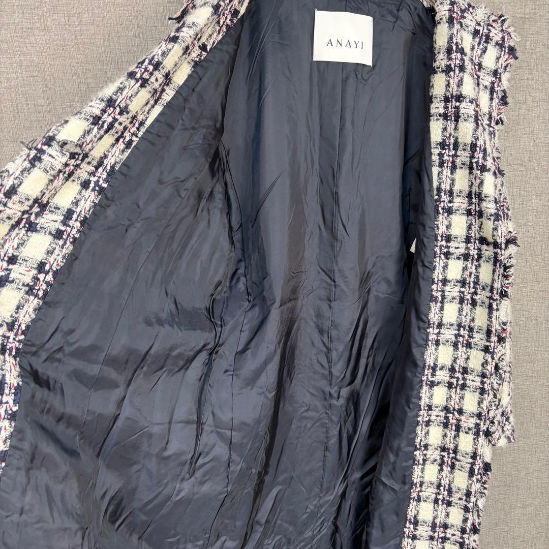 美品　ANAYI アナイ　ツイード　ベルト付き　コート　新タグ