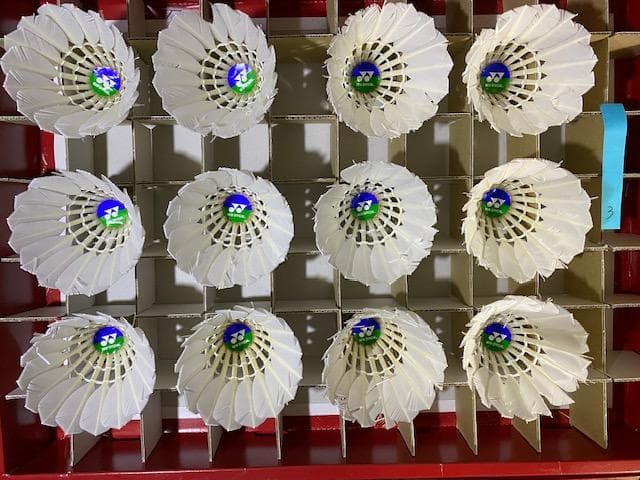 ①中古YONEXシャトルコック（ニューオフィシャル）