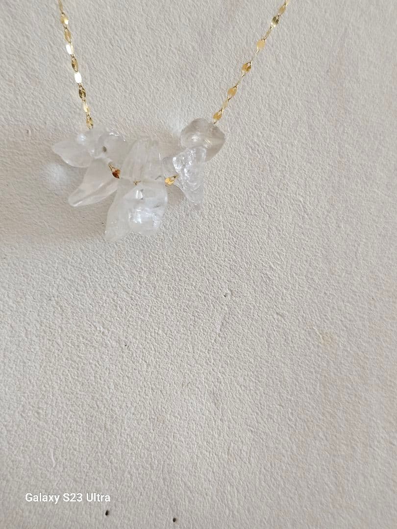 K１８ロシア産フエナカイト　ネックレス　ソーティング付き