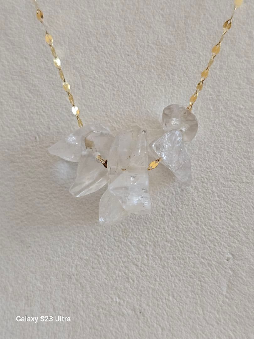 K１８ロシア産フエナカイト　ネックレス　ソーティング付き