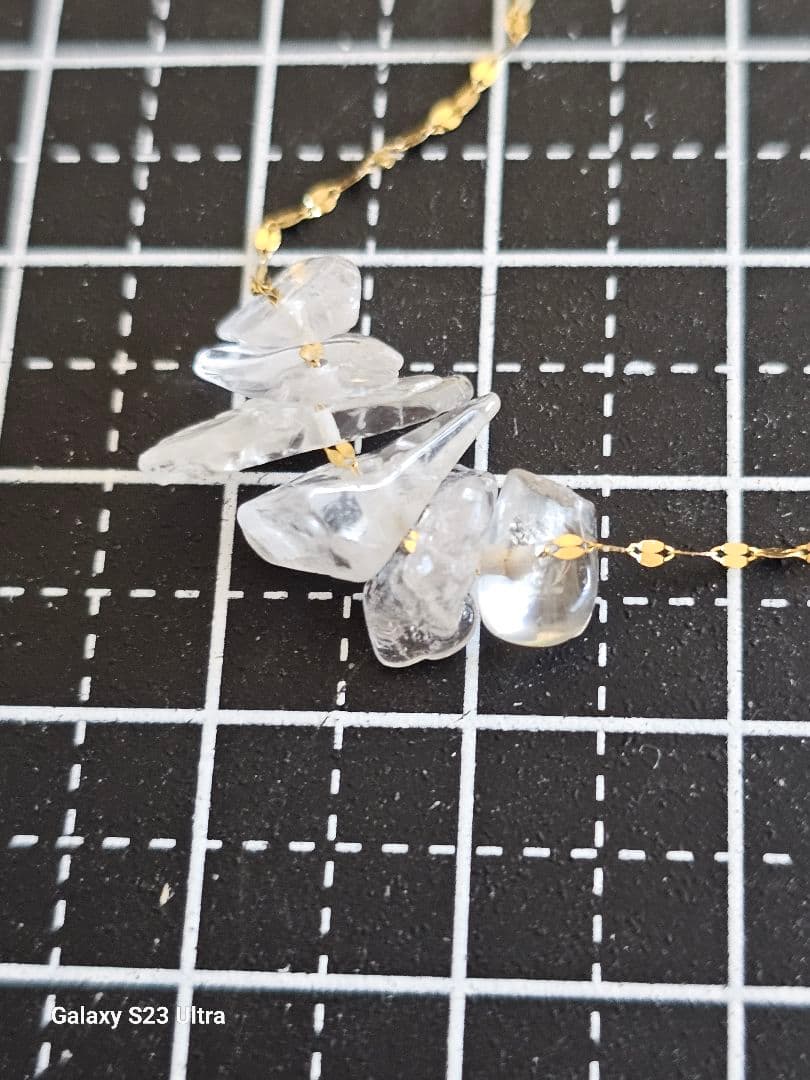 K１８ロシア産フエナカイト　ネックレス　ソーティング付き