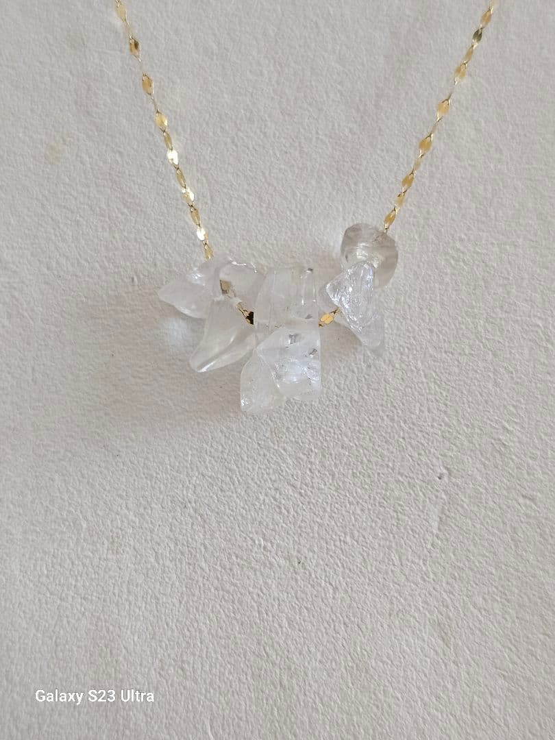 K１８ロシア産フエナカイト　ネックレス　ソーティング付き