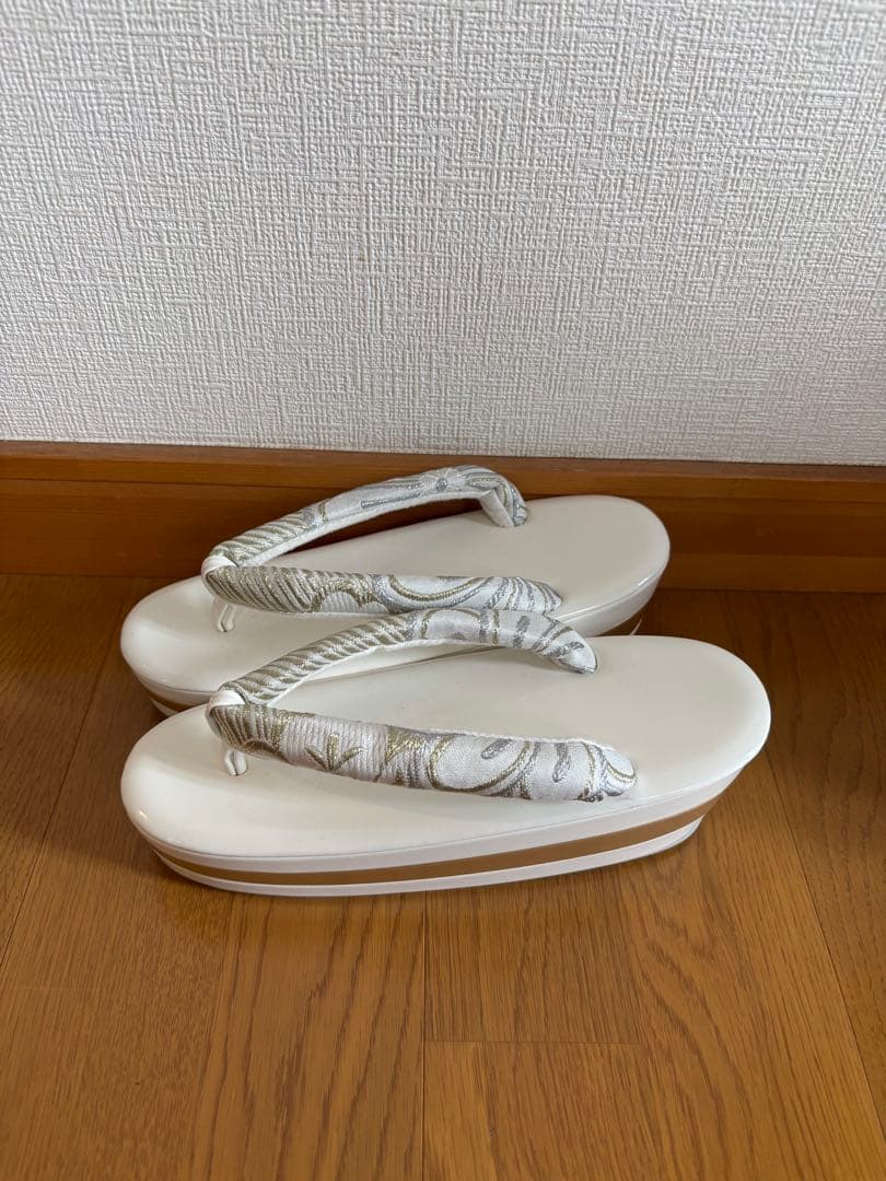 草履バッグセット　厚底　白　ホワイト