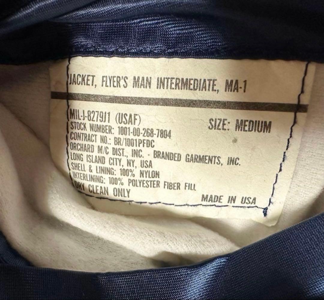 ALPHA MA-1 フライトジャケット Mサイズ ネイビー