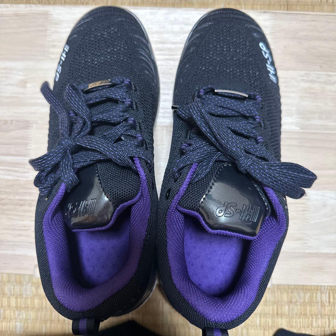 【右利き用】HI-SP ボウリングシューズ ブラック/パープル 27.5cm