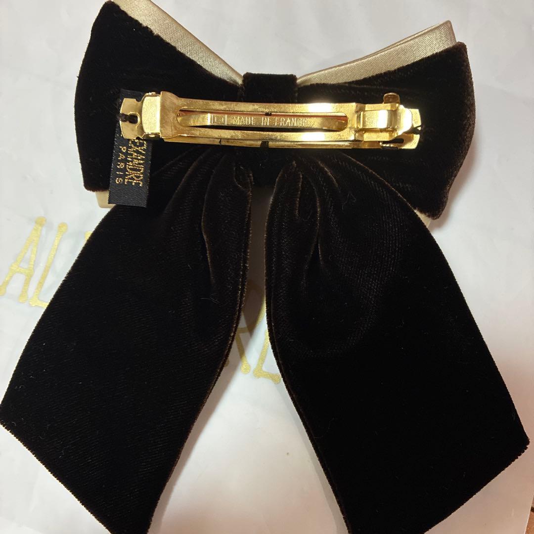アレクサンドルドゥパリ　ベロア　リボンバレッタ