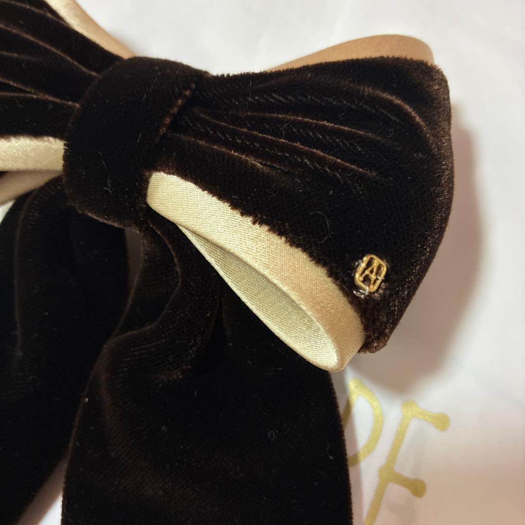 アレクサンドルドゥパリ　ベロア　リボンバレッタ