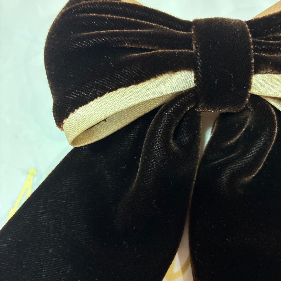 アレクサンドルドゥパリ　ベロア　リボンバレッタ