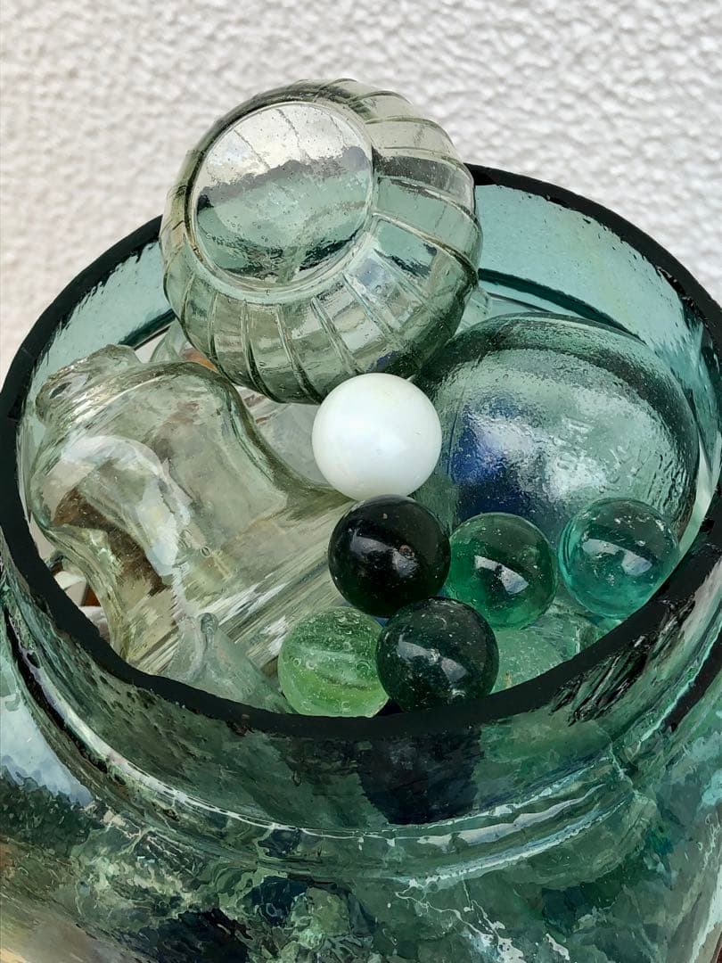 24 レトロ瓶 サンキャッチャー 海苔瓶 いろいろ キラキラ ガラス ビンテージ