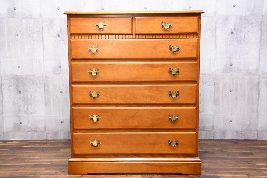 EBK69 横浜ダニエル Daniel 6段 チェスト 整理タンス 樺桜材