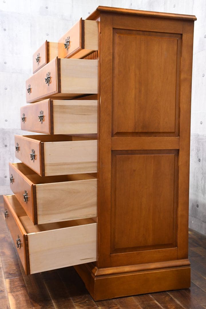 EBK69 横浜ダニエル Daniel 6段 チェスト 整理タンス 樺桜材