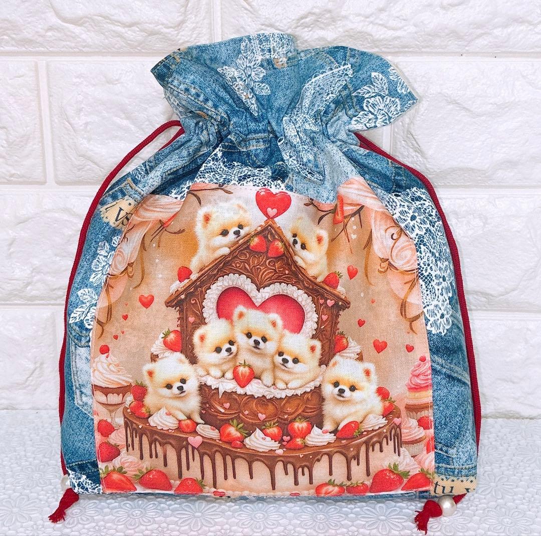 巾着＆ポーチ＆エコバッグ♡ポメ＆にゃんこ