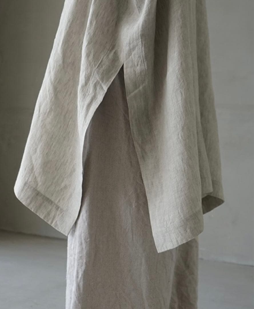 evam eva linen poncho(リネンポンチョ) sumi