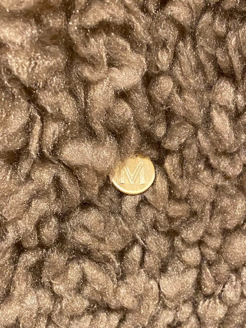 MUVEIL ファー スタジャン ベージュ