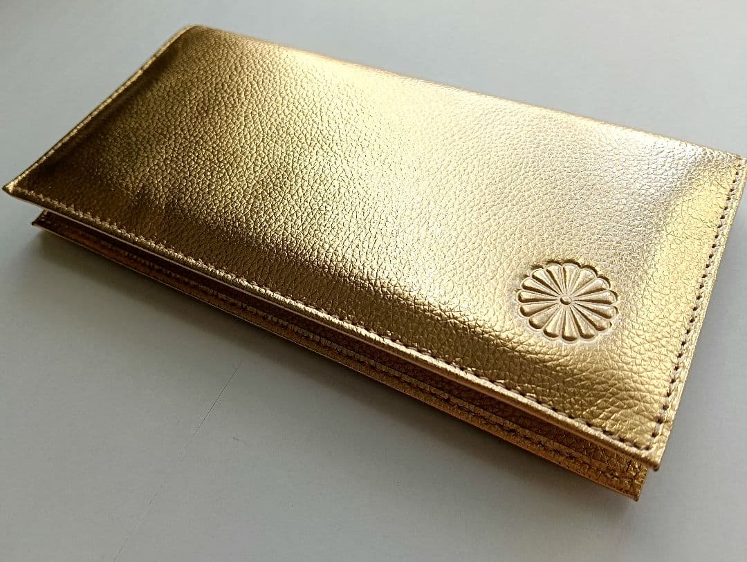 【即日発送】皇居　菊花紋章　長財布　金色　ゴールド　新品未使用