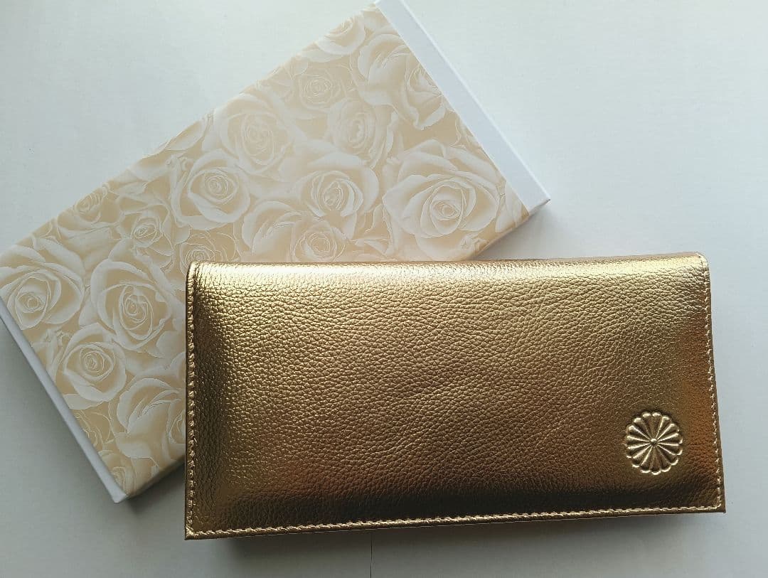 【即日発送】皇居　菊花紋章　長財布　金色　ゴールド　新品未使用