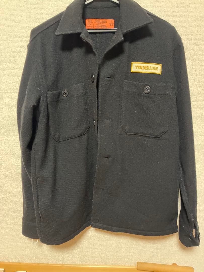 TENDERLOIN T-WOOL CPO JKT ボックスロゴ 黒 S