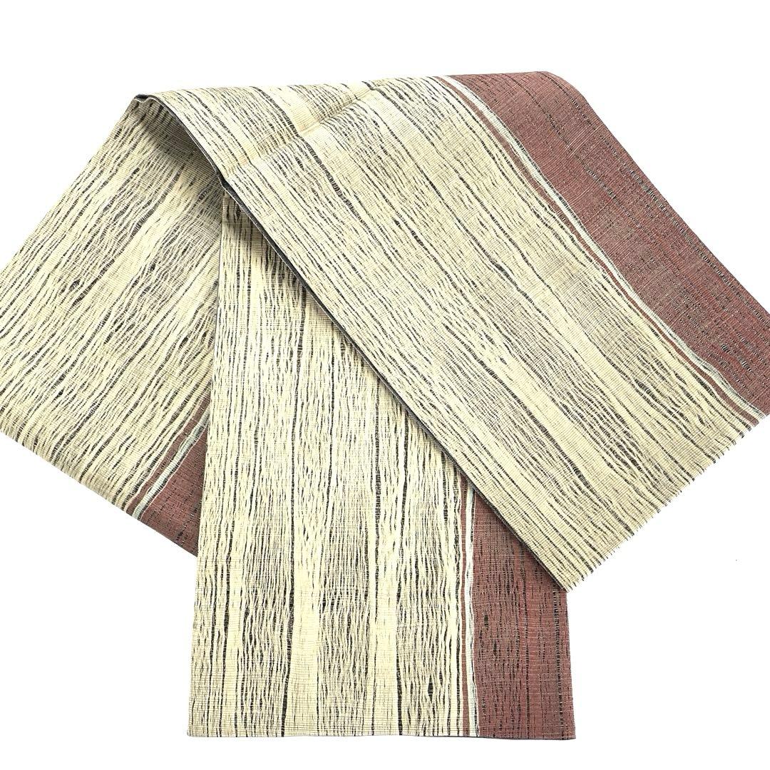 専用帯4661●小森草木染工房 小森久 草木染高級正絹両面全通リバーシブル京袋帯