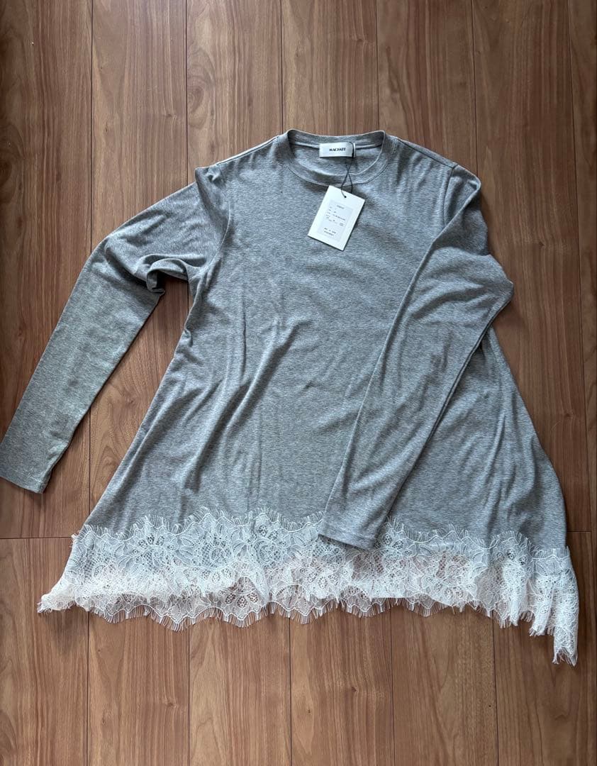 ⭐︎eky0602⭐︎MACHATT ヘムレースロンT グレー　マチャット