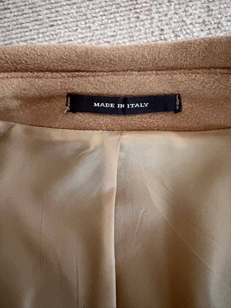 ベージュ ウールコート