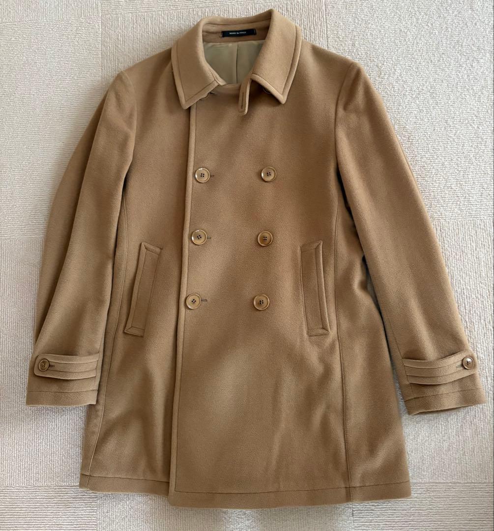 ベージュ ウールコート