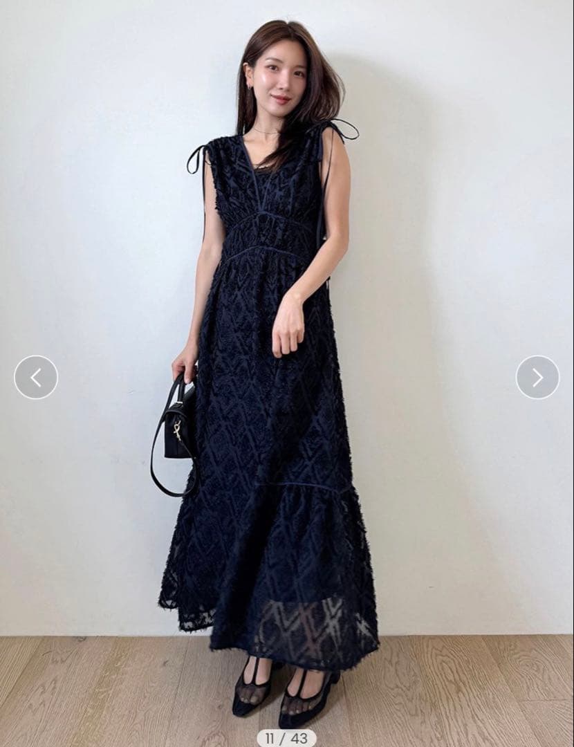 SNIDEL ジャガードドロストディティールワンピース