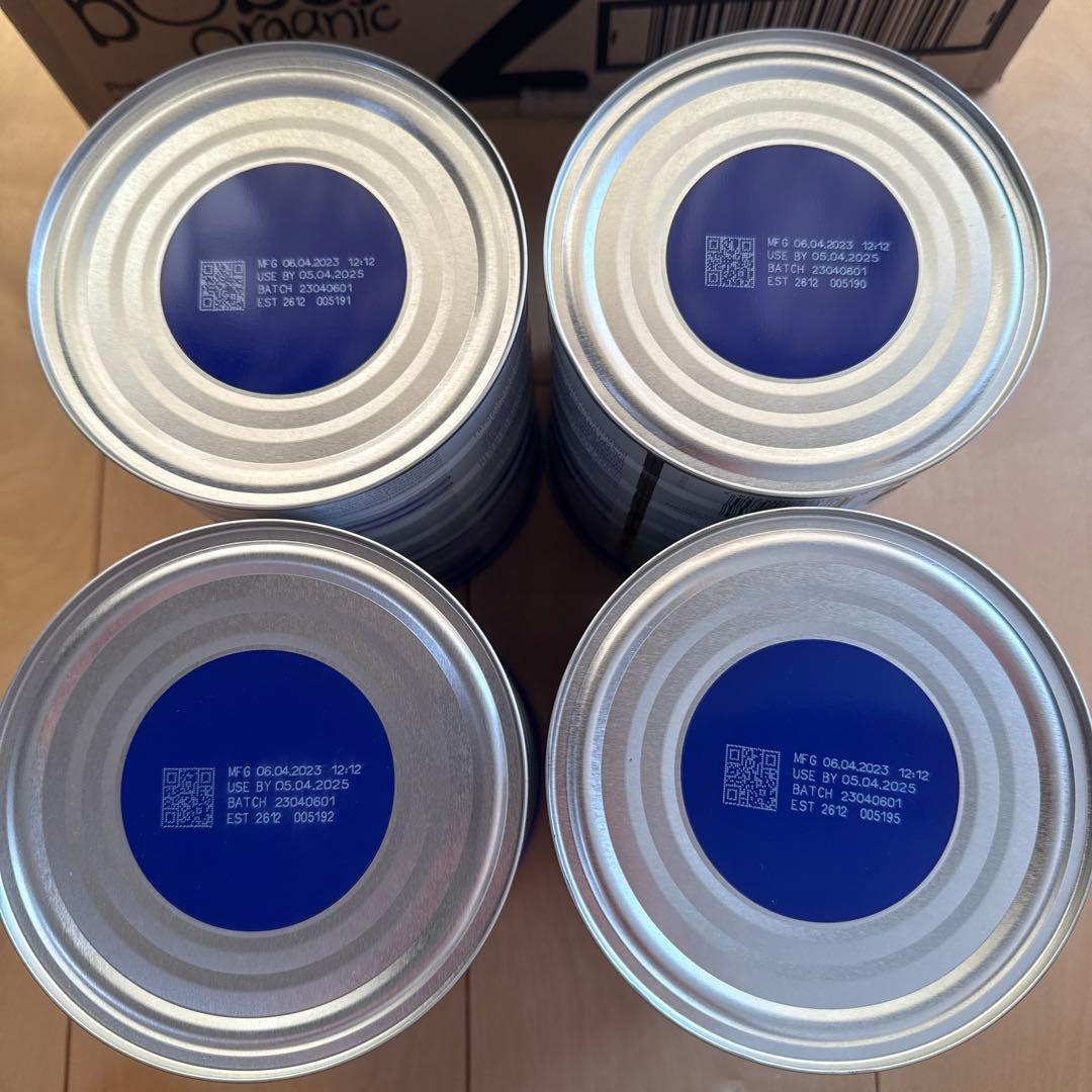 bubs organic 2 6-12ヶ月用粉ミルク 4缶セット