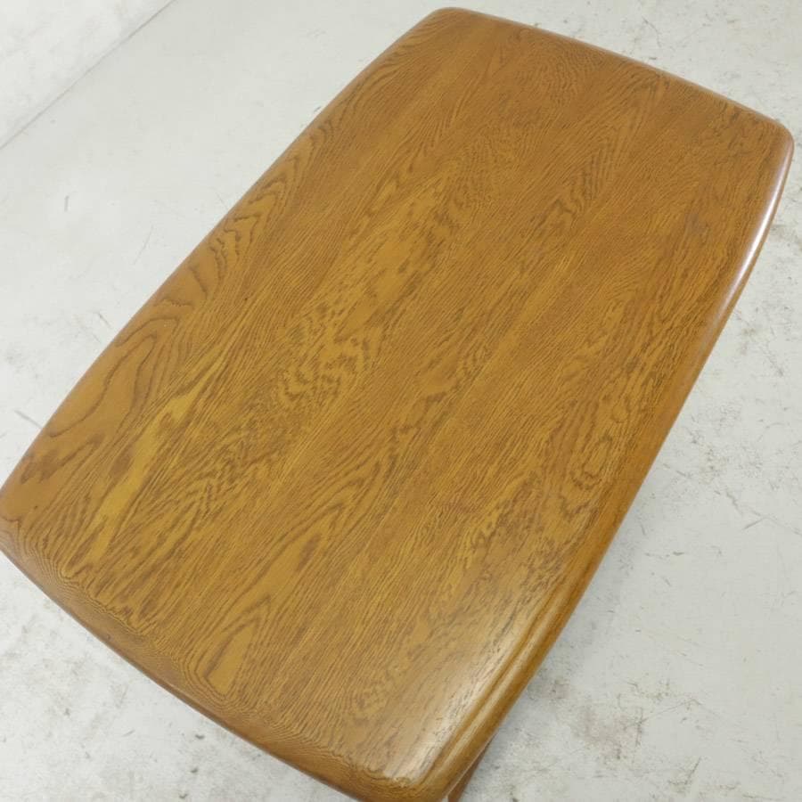 値下浜本工芸 キッチンワゴン サイドテーブル キャスター4輪 オーク　棚板欠品