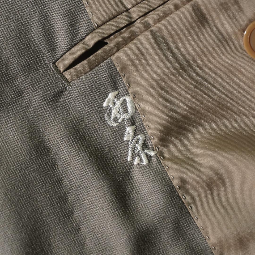 LANVIN ダブルセットアップスーツ フォーマル ビジネス カーキ/VW285